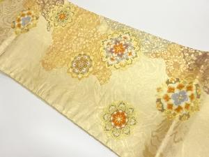 華紋に花唐草模様織出し袋帯